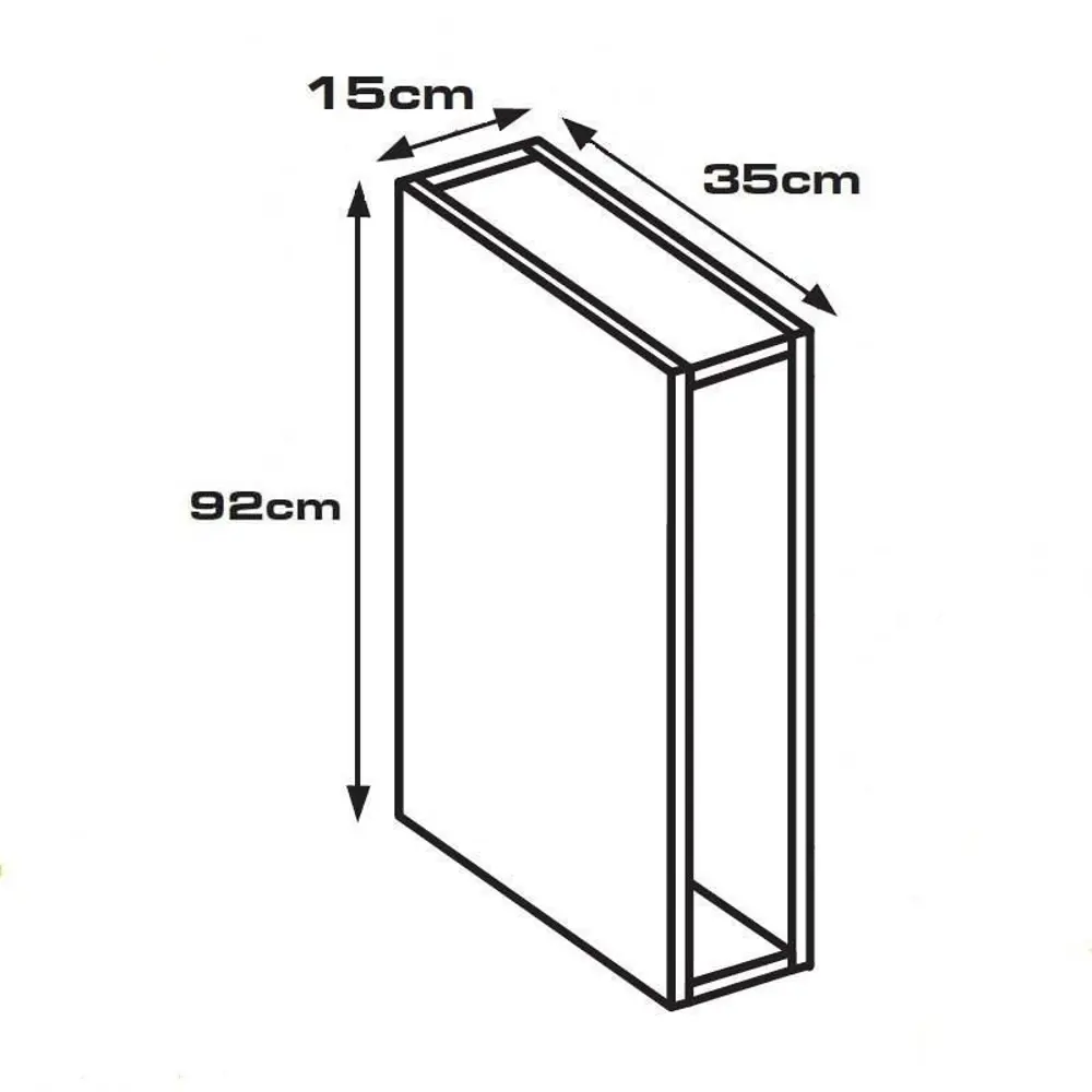 Каркас навесной 15x92x35 см, ЛДСП, цвет белый DELINIA STLM-2001257 - Вид №4
