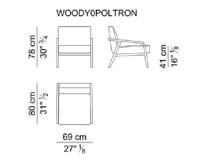 Кожаное кресло с подлокотниками i 4 Mariani ARCH-00005683 - Вид №4
