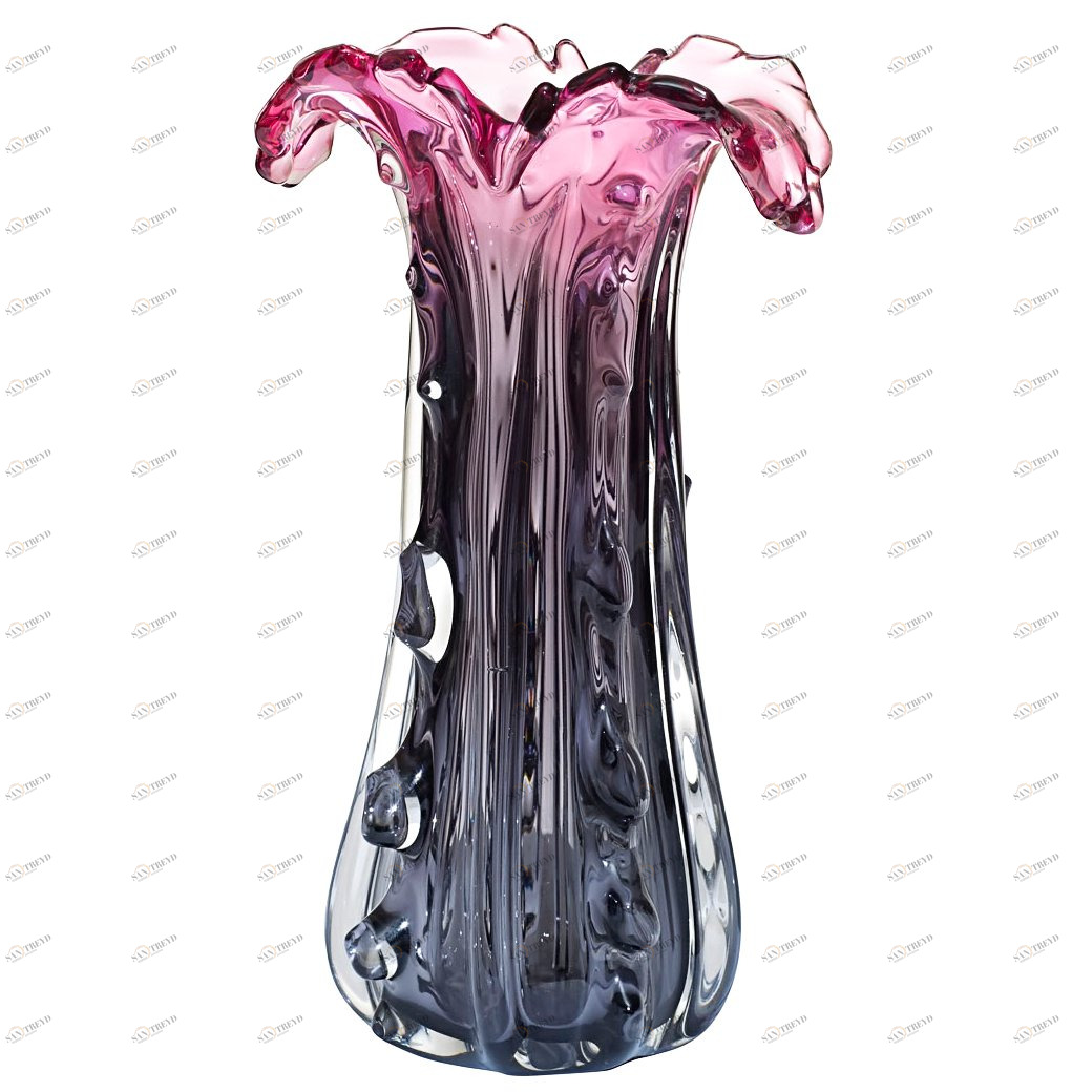 Ваза стеклянная сиреневая 35 см от Garda Decor GARDA DECOR - 033957 Фиолетовый 