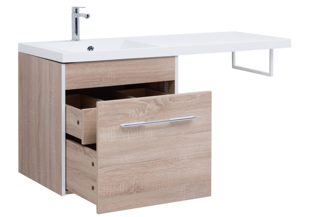 Тумба с раковиной Aquanet Августа 120 L дуб сонома 0021002700239565 - Вид №5