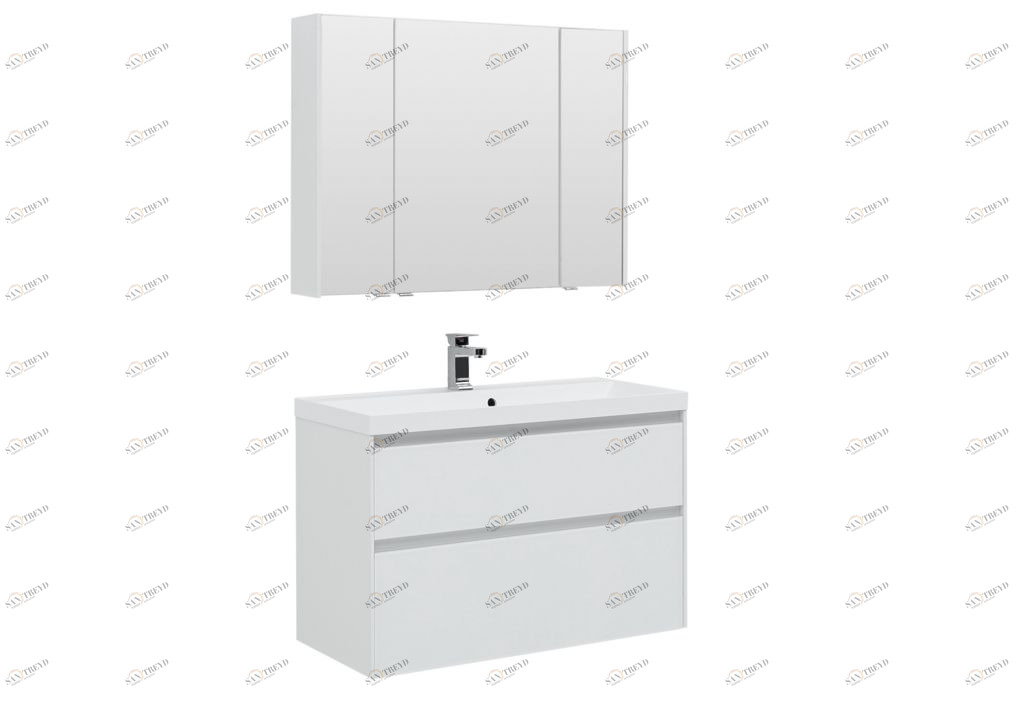 Мебель для ванной Aquanet Гласс 100 белый 0240468