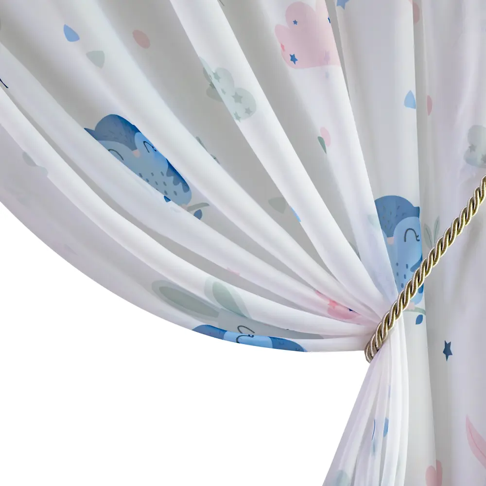 Тюль на ленте Совы 250x260 см цвет синий GARDEN STLM-2138674