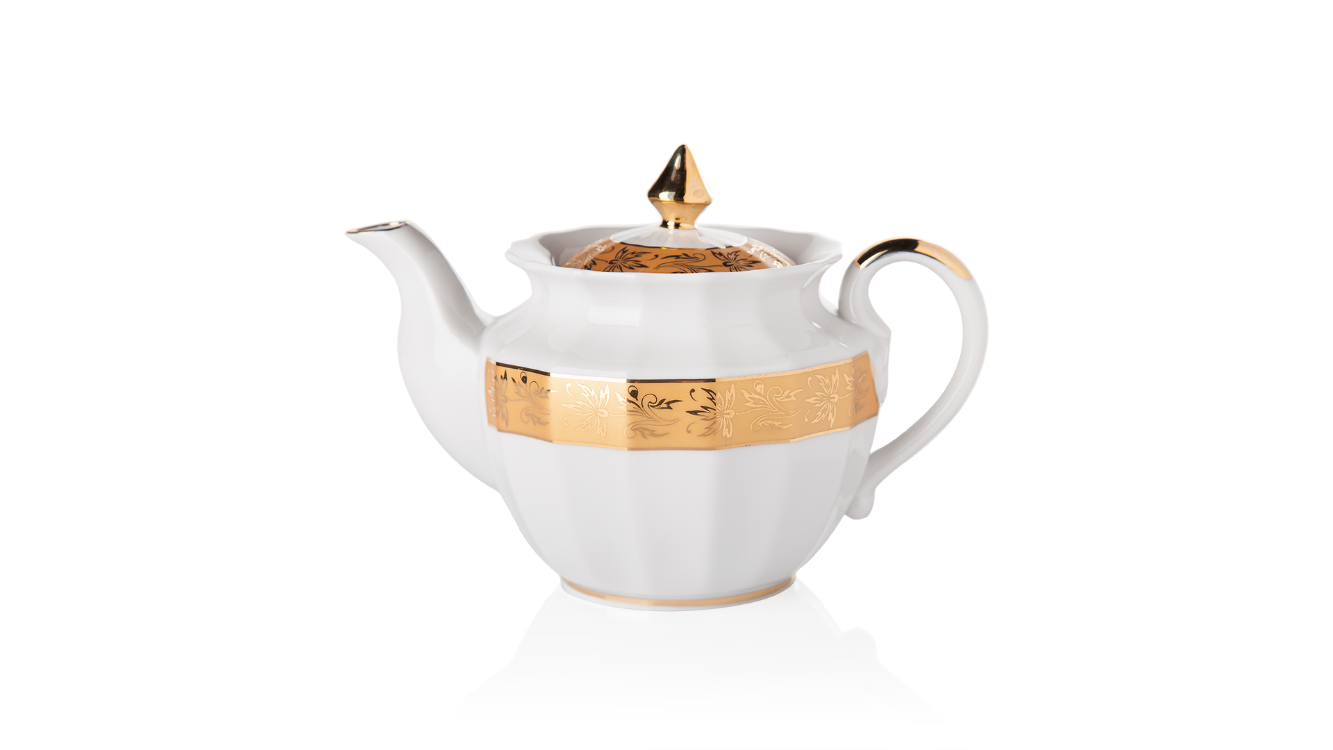 10621571 Промыслы Вербилок Сервиз чайный 6/15 "Центория золотая" Фарфор  - Вид №1