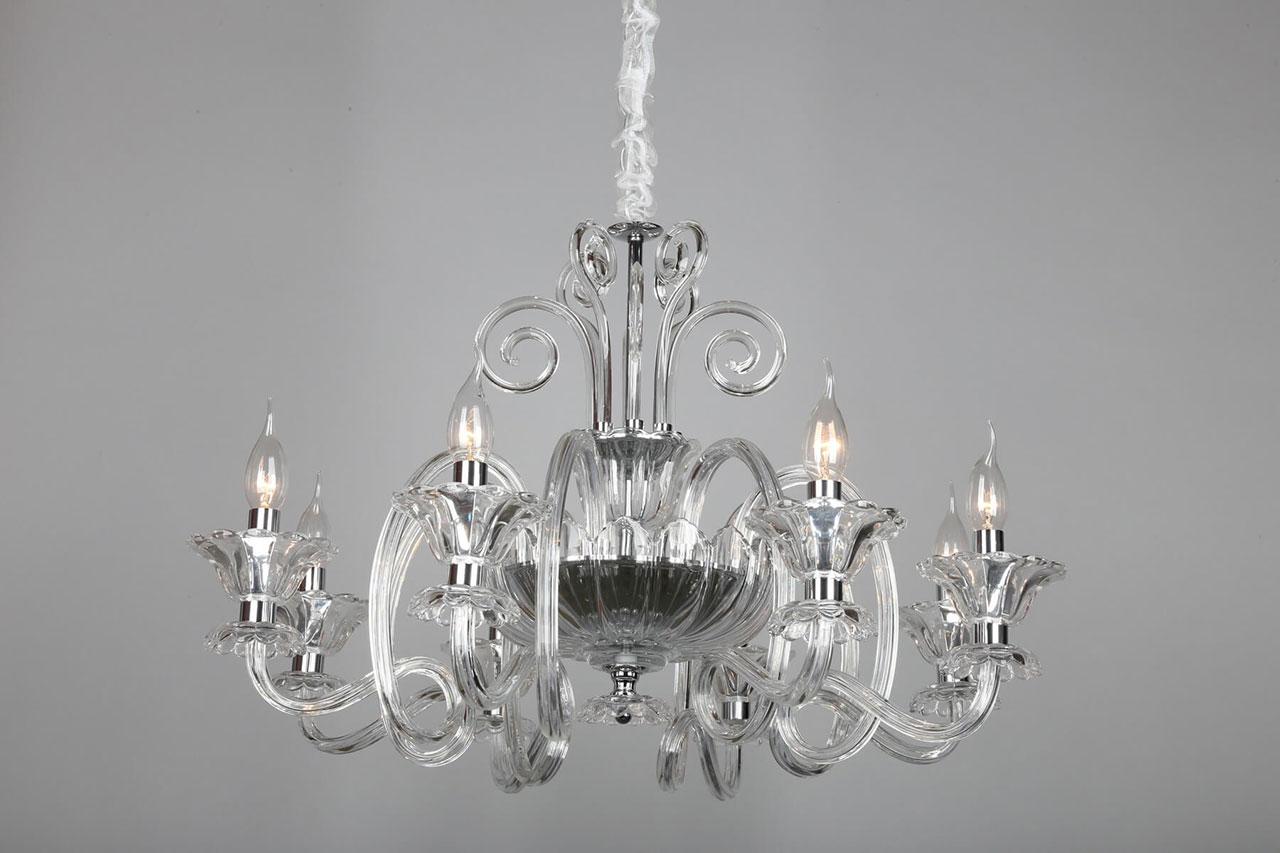 Подвесная люстра Omnilux OML-79503-08 OMNILUX ДИЗАЙНЕРСКИЕ 186457 Серый  - Вид №3