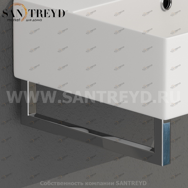 PT037CR Держатель для полотенец 49 см Хромированный Globo T-EDGE Италия Ceramica Globo
