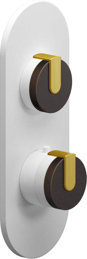 E-8026-R1OBE0-L1BB-WT-T Планка M-Series с 2 ручками - Внешняя часть GRAFF MOD+