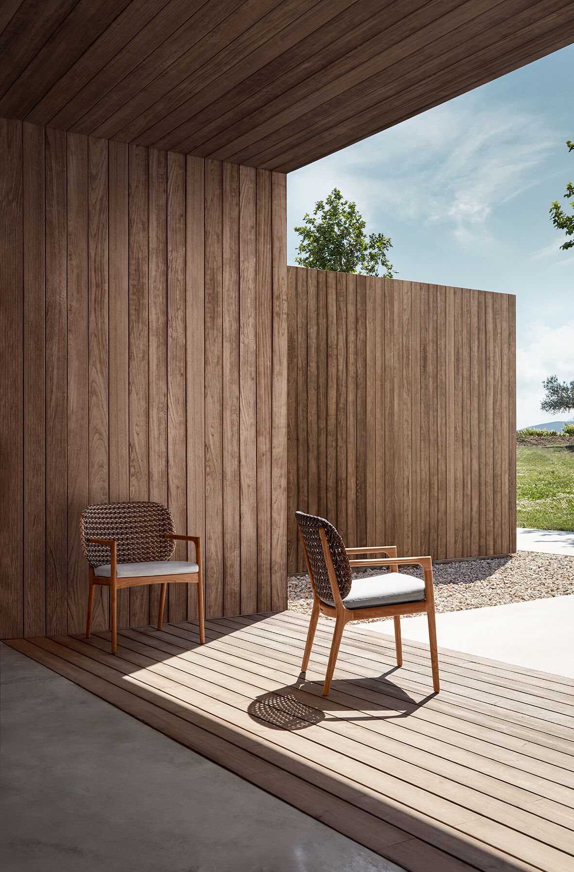 Плетеный и ТИК садовый стул с подлокотниками Gloster ARCH-00135262 - Вид №6