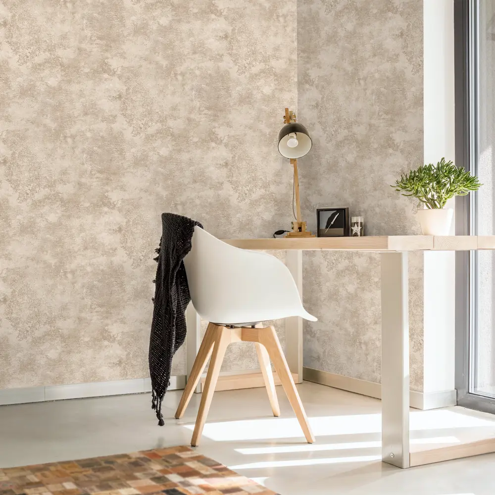 Обои флизелиновые Ateliero Betone бежевые 1.06 м 281048 STLM-2040480 - Вид №3