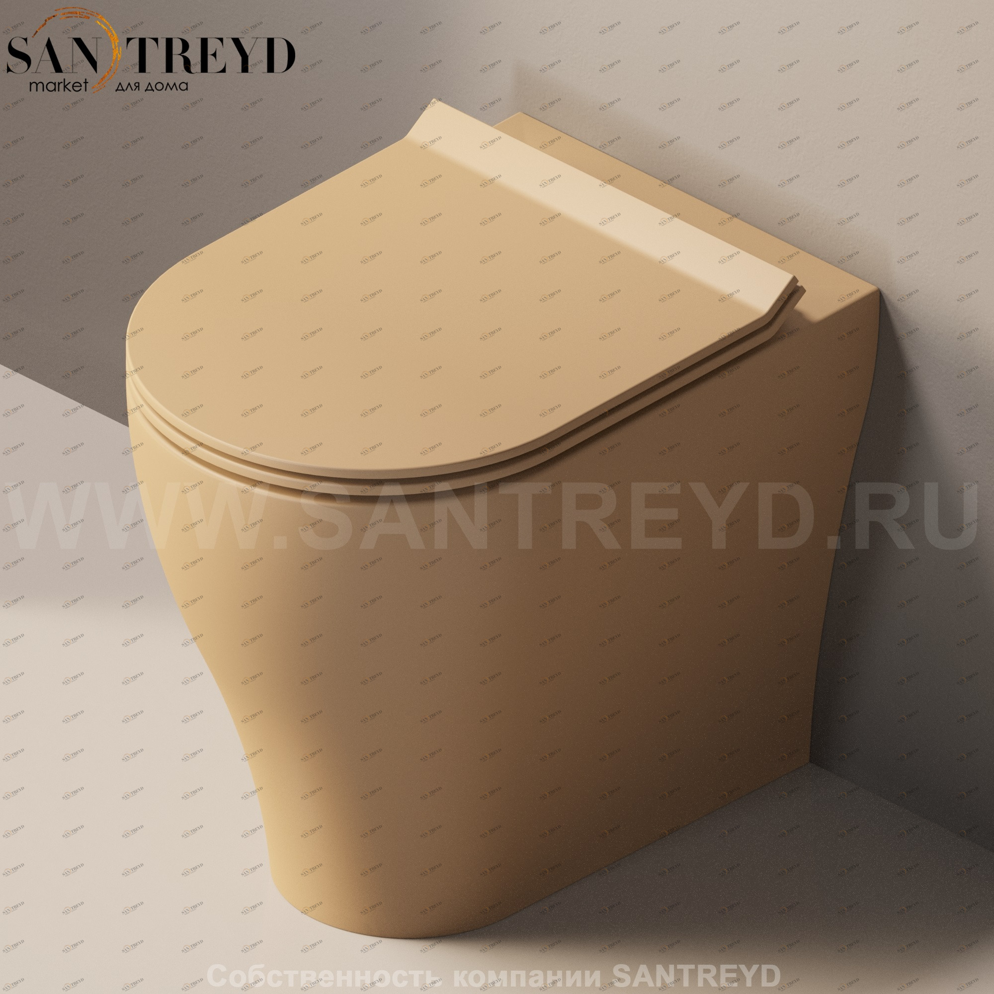 AP117G9004 Приставной унитаз напольный Коричневый Ceramica Flaminia App Италия