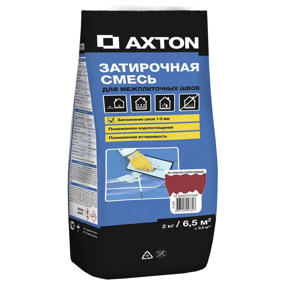 Затирка цементная Axton А.420 цвет красно-коричневый 2 кг Без серии STLM-2078747 - Вид №1