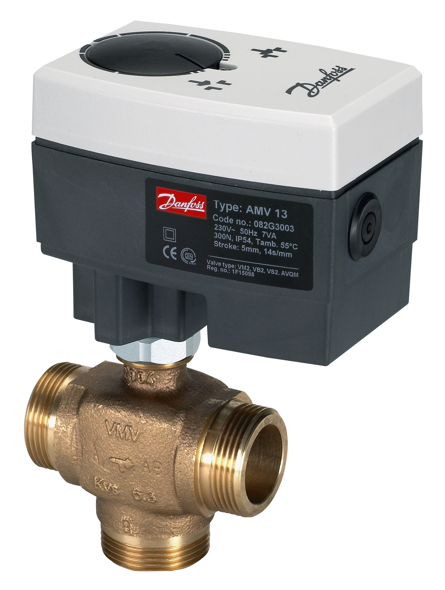 Danfoss Редукторные электроприводы с трехпозиционным управлением Электропривод импульсный AMV 86 230В 082G1461  - Вид №21