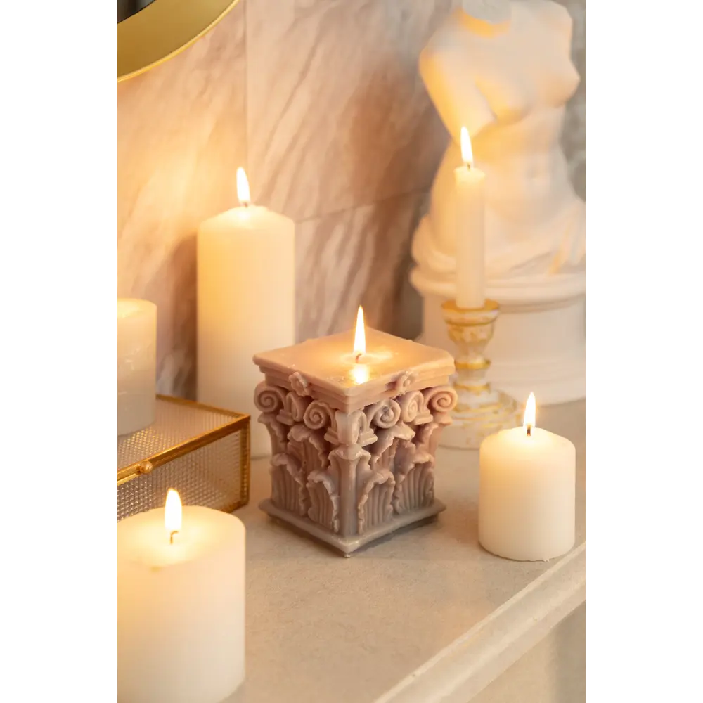 Свеча парафиновая Челентано темно-серая EVIS STLM-2129264 - Вид №2