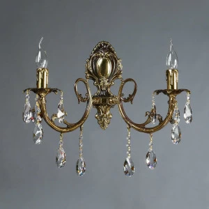 Бра настенное бронзовое Ambiente Alicante 8888/2 PB Tear drop AMBIENTE ALICANTE 00-3888873 Бронза