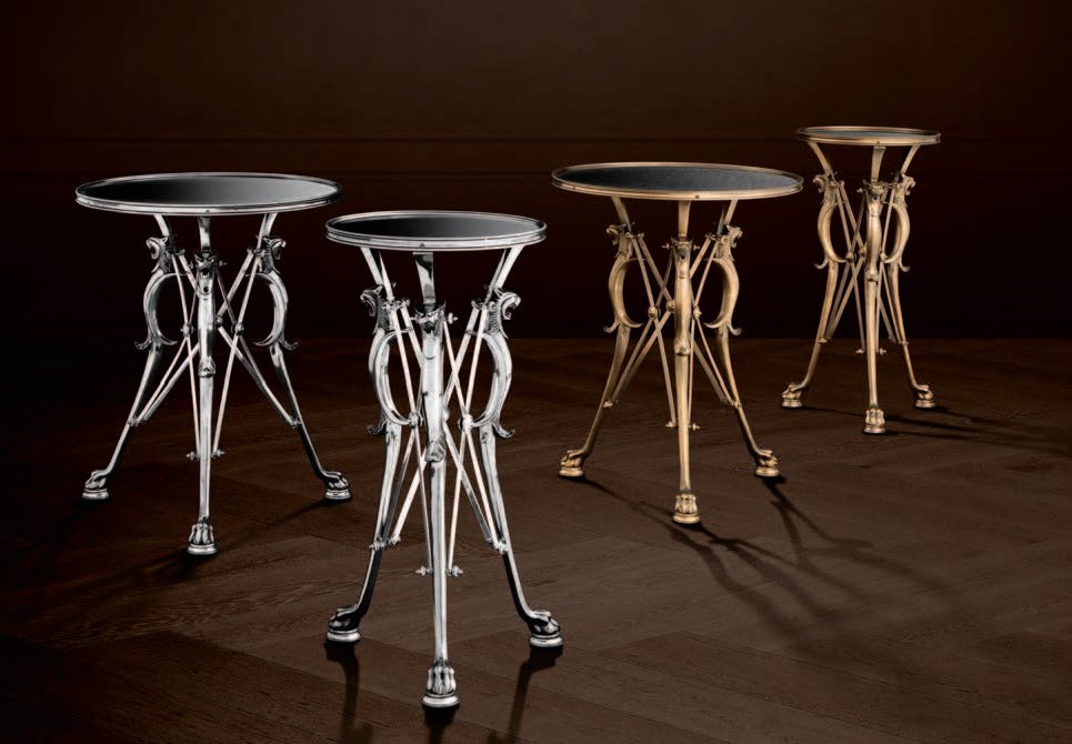 Кофейный столик круглый с фигурными ножками серебряный Belfort от Eichholtz EICHHOLTZ  242375 Хром  - Вид №5