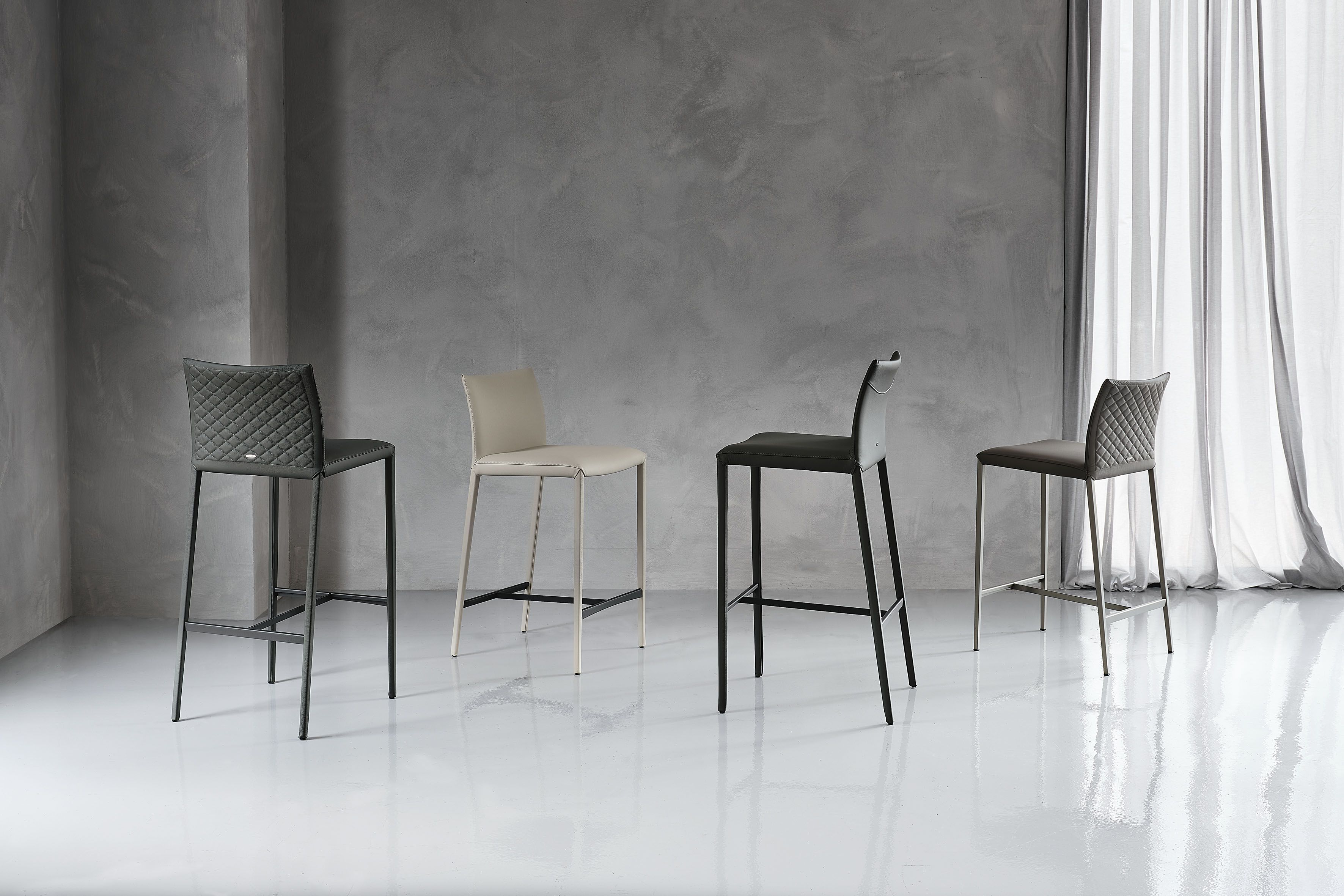 Высокий кожаный стул Cattelan italia норма ARCH-00030219 - Вид №2