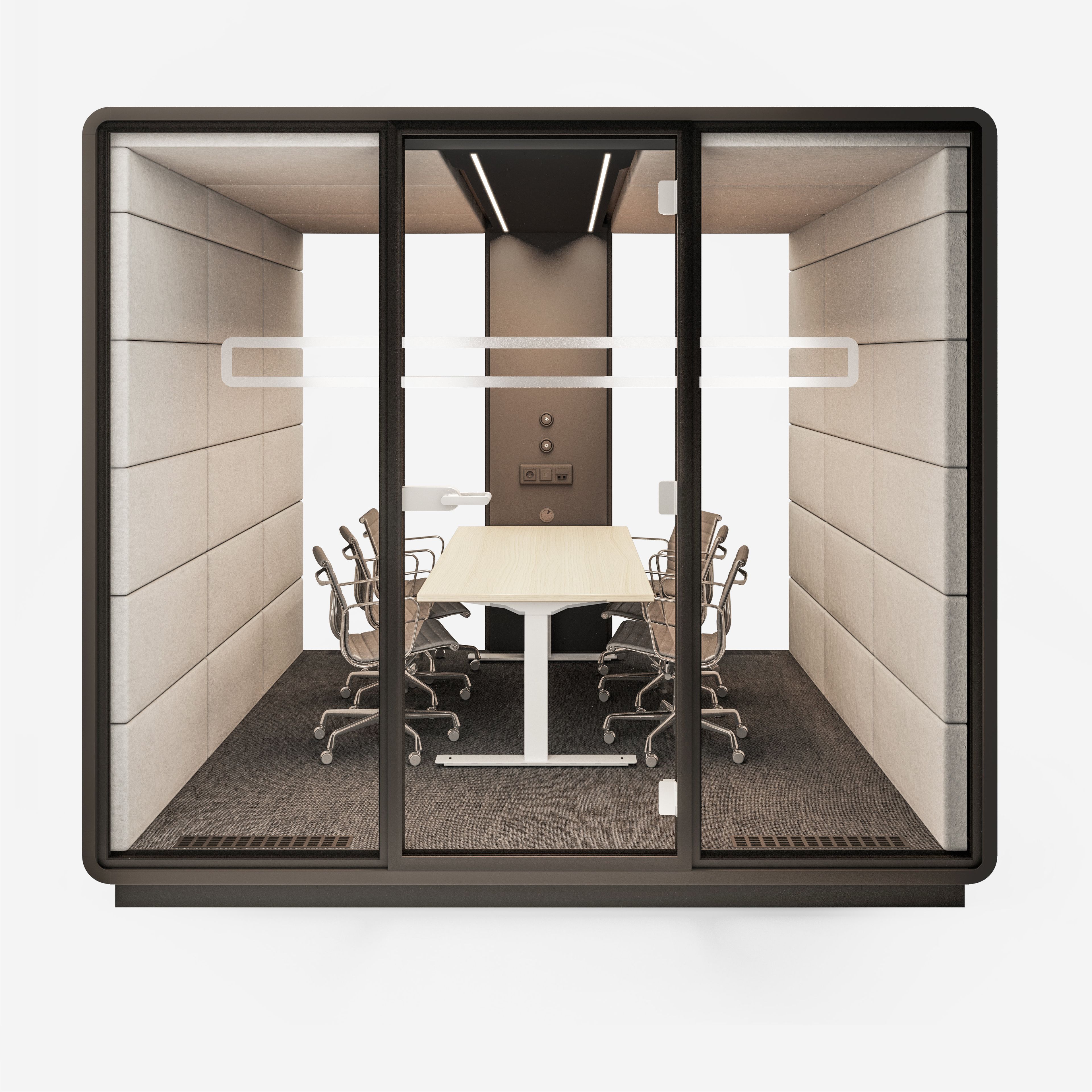 Многосторонняя акустическая офисная кабина со встроенным освещением Mikomax Smart Office Hushoffice ARCH-00059090 - Вид №22