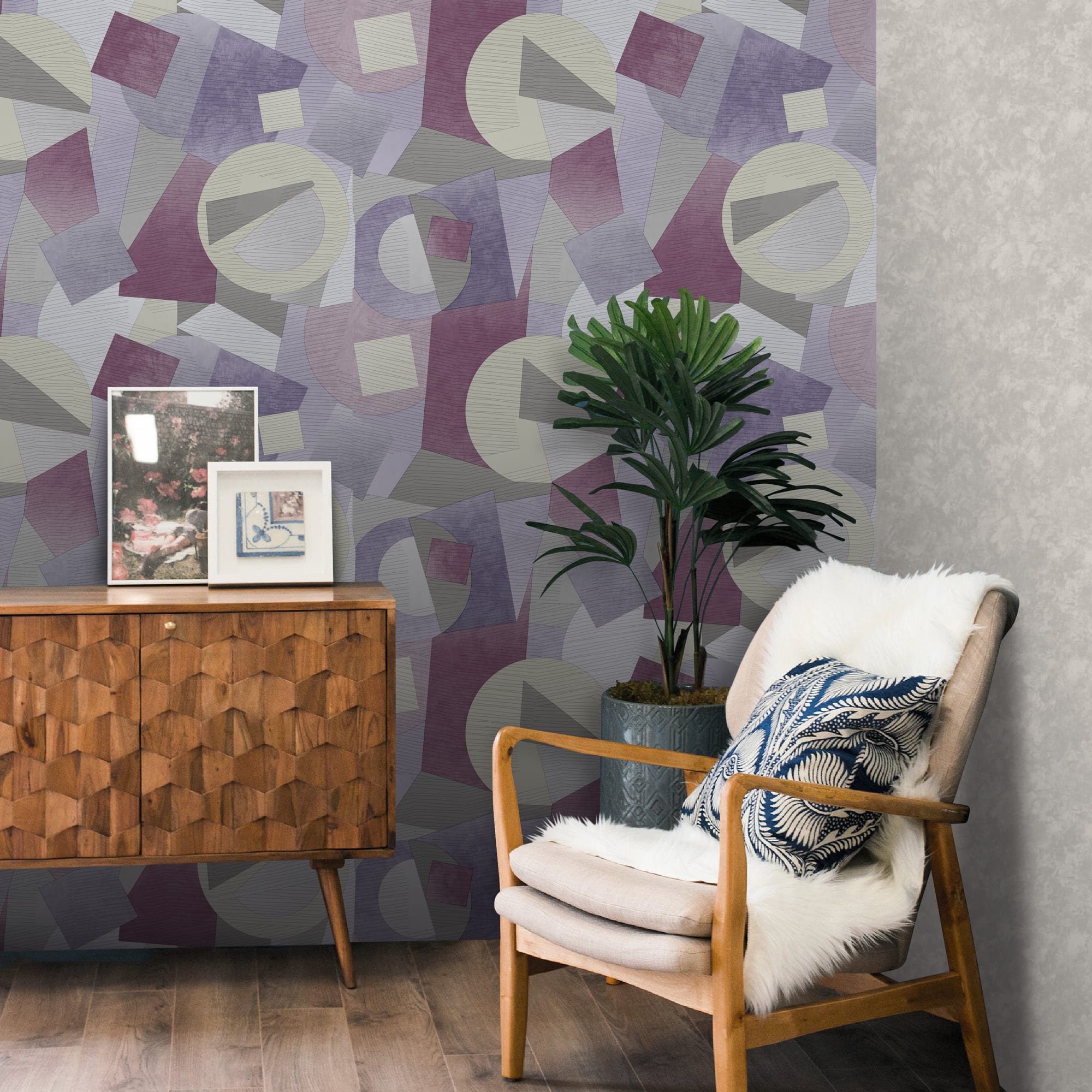 88479592 Обои флизелиновые Deco-Deco темно-серые 1.06 м DD6012-01 Forma Santreyd - Вид №3