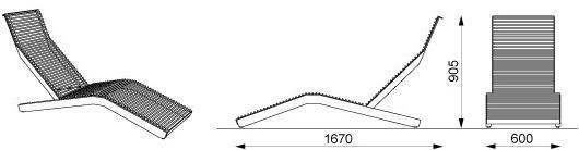 mmcité1 Садовая кушетка из оцинкованной стали  Rva251n  - Вид №2