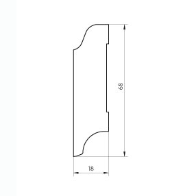 Плинтус Pedross Масло Массивный Дуб 2500х68 мм 1010000707 - Вид №1