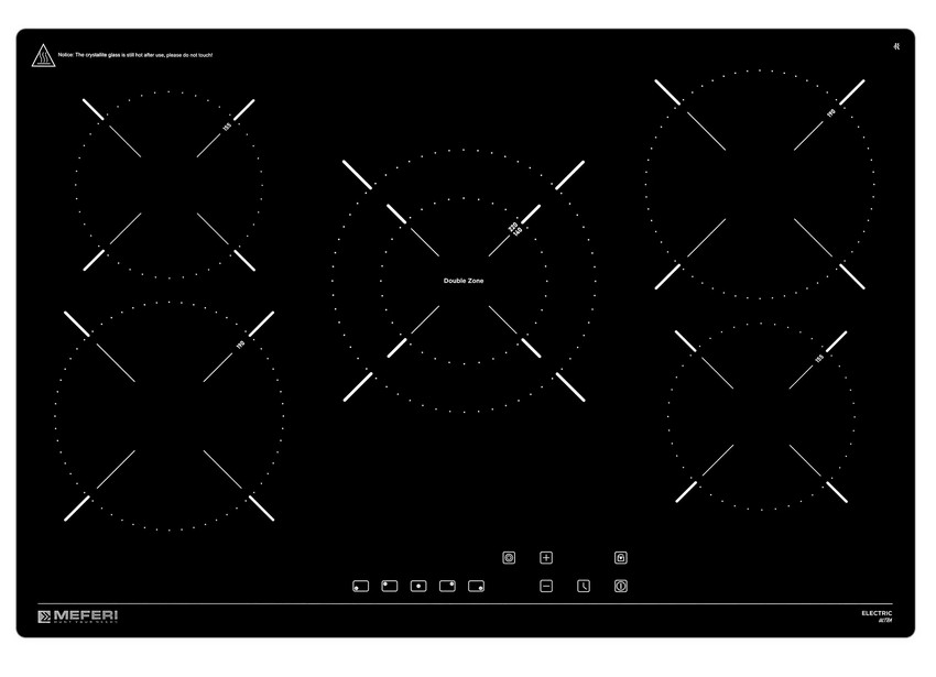 9168764 Электрическая варочная поверхность Meferi MEH755BK ULTRA STDN-0037585