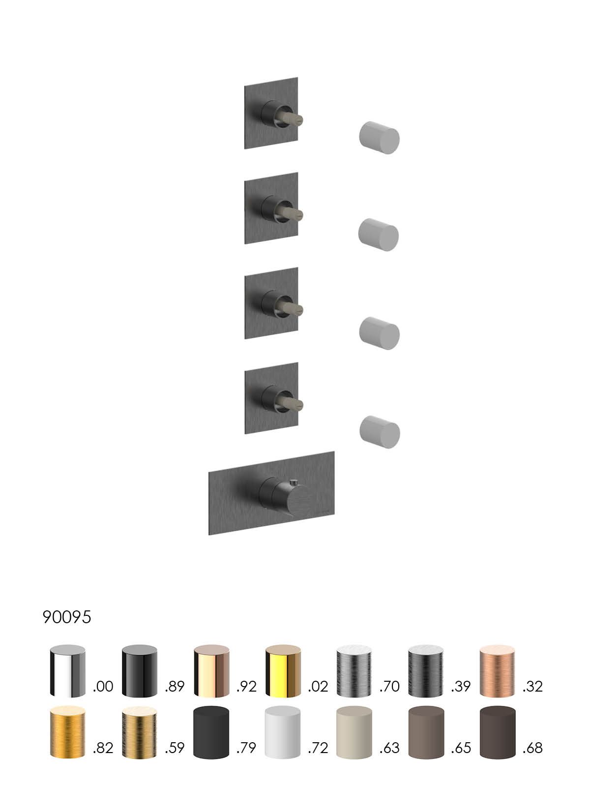 Термостатический смеситель для душа с 5 отверстиями Rubinetterie Frattini отдельная эстетика ARCH-00024890 - Вид №2