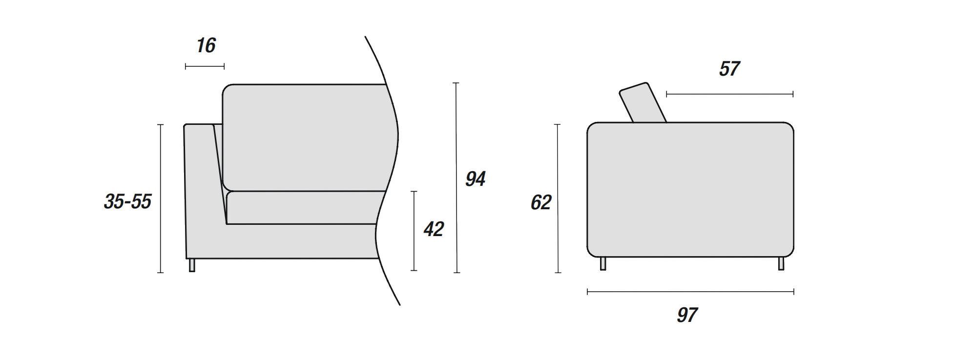 Тканевое кресло с подлокотниками Ditre Italia LOTO ARCH-00064451 - Вид №6