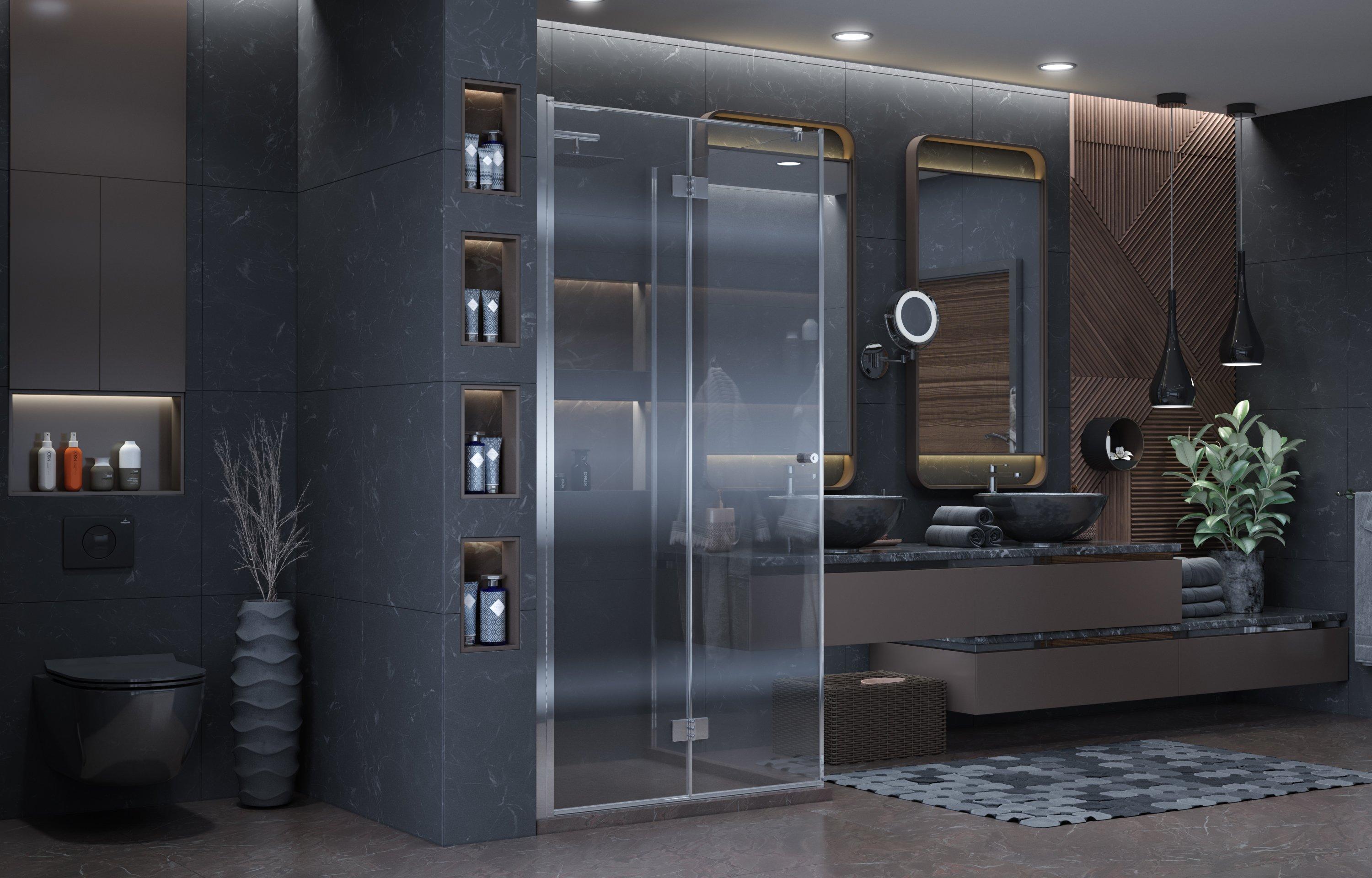 Душевое ограждение Ambassador Diamond 12011105L (900x900x2000), 1 место - Вид №3