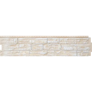 Фасадная панель Grand Line 345x1535 мм Я-Фасад Крымский сланец слоновая кость 0.46 м²