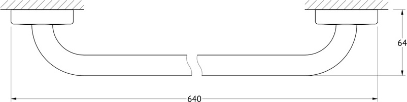 KD-15 C Штанга для полотенца 60 cm FBS Luxia - Вид №1