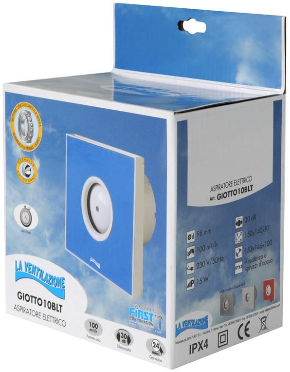 First Corporation Настенный осевой вентилятор с таймером La ventilazione Giotto10blt - Вид №1