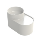 L468T0RPV1.100 Подвесная раковина круглая с полкой A. e T. Italia KOMBO Белый глянцевый