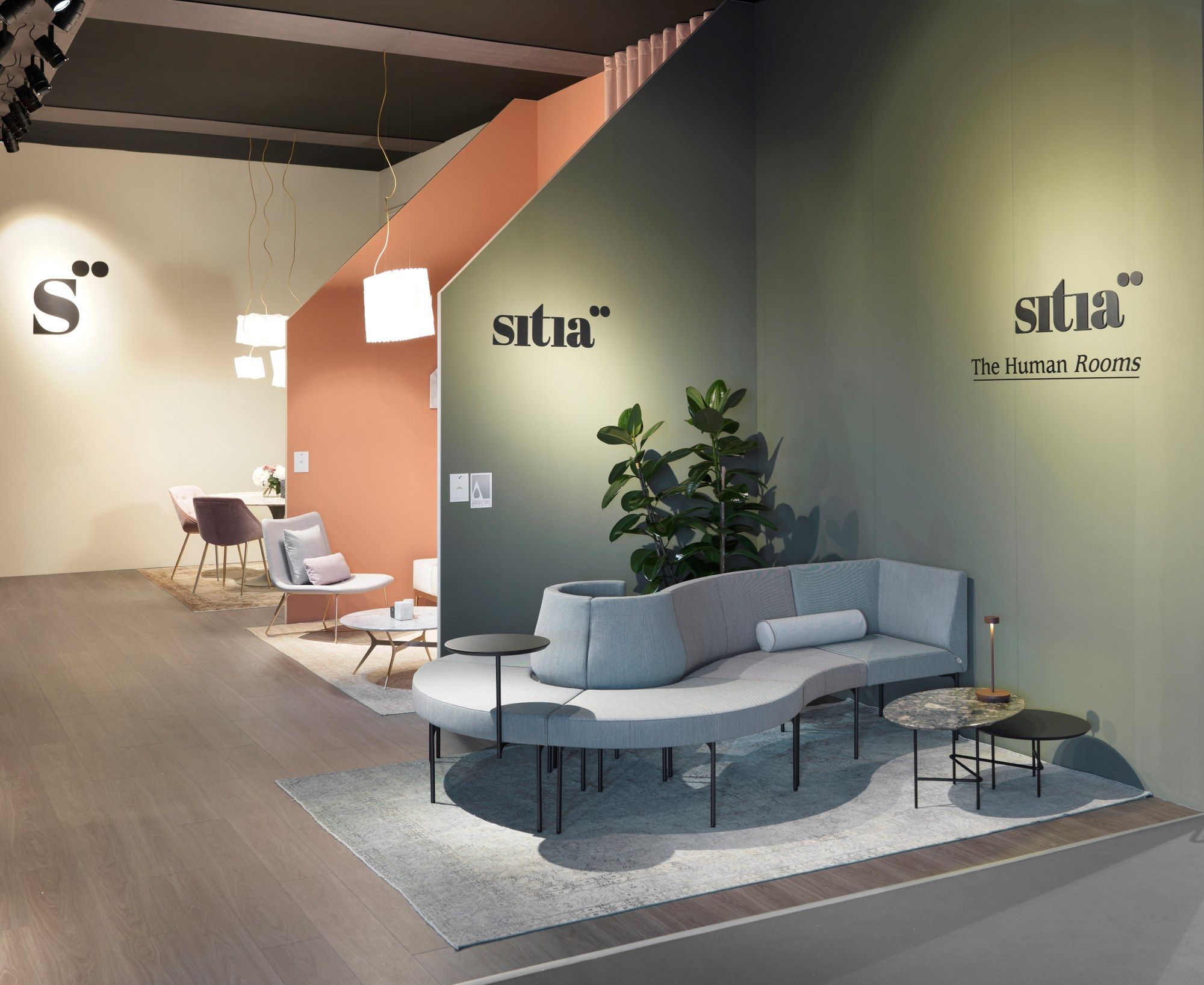 Модульная выпуклая скамья из ткани SITIA Laguna ARCH-00133121 - Вид №9