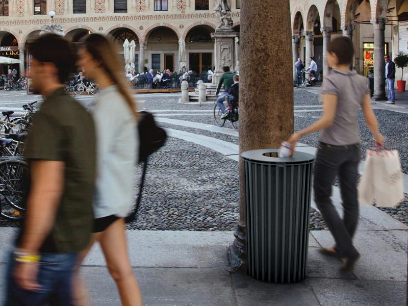 Urbantime Урна для мусора уличная металлическая с крышкой Zeroquindici.015 sun-id-1415142 - Вид №1