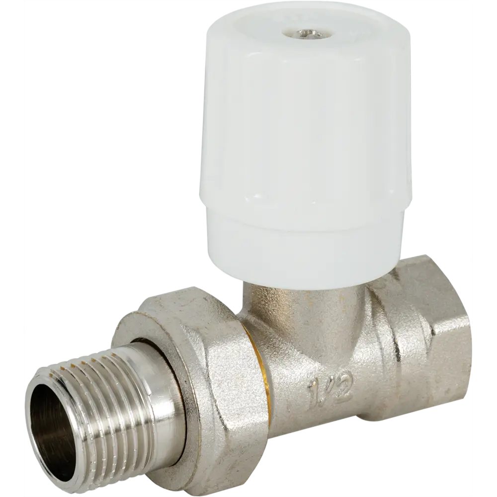 Вентиль регулирующий для радиатора прямой 1/2" БИЗОН STLM-2113018