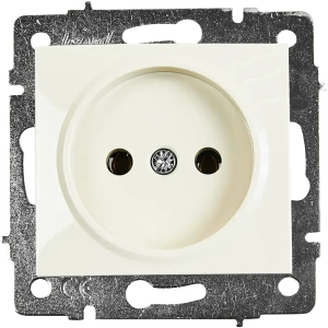 Розетка Lezard Karina без заземления цвет кремовый