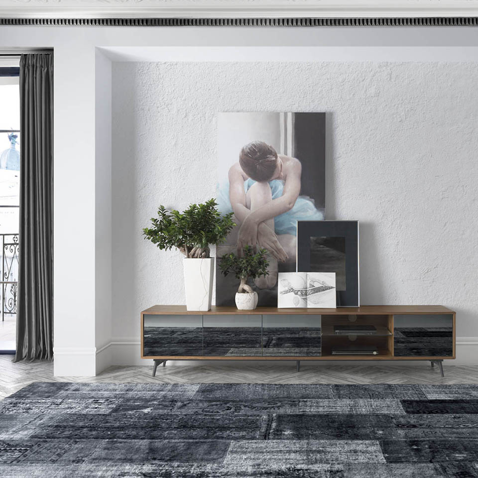 Тумба под телевизор длинная орех Personal от Angel Cerda ANGEL CERDA  148699 Коричневый  - Вид №1