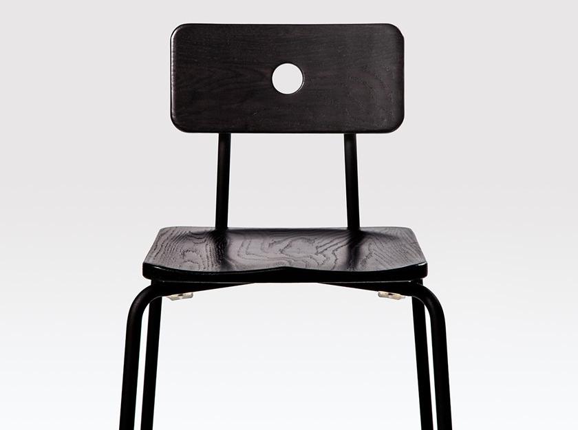 Liqui Contracts Штабелируемый лакированный барный стул из стали и дерева Milne sun-id-1356364 - Вид №2