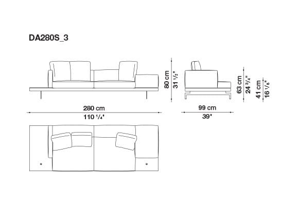 3-местный тканевый диван с полуостровом B&B Italia док ARCH-00061121 - Вид №106