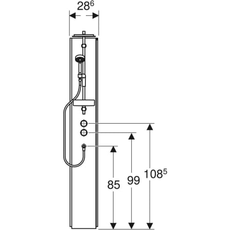 558.131.00.1 Душевая стойка IDO Showerama 10-5 Comfort Geberit  - Вид №3