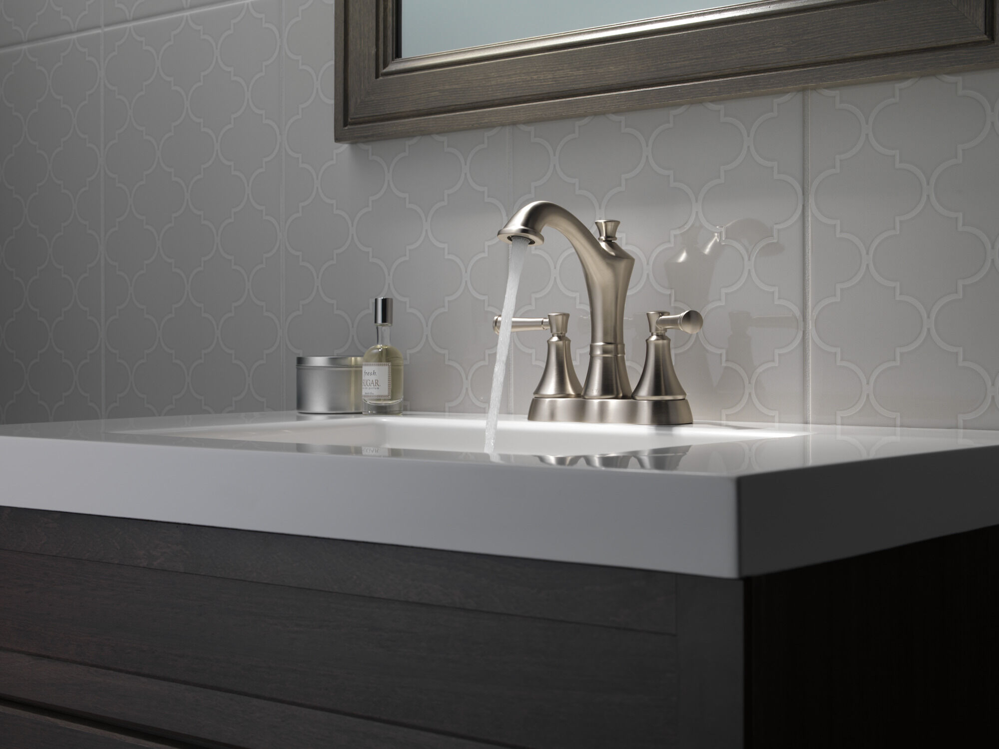 25757LF-SP Смеситель для ванной комнаты с двумя ручками Delta Faucet Valdosta Матовый никель Spotshield  - Вид №5