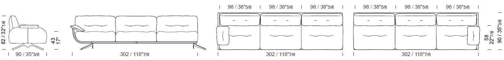 Borzalino Модульный угловой диван из ткани Ayton sun-id-1474067 - Вид №12