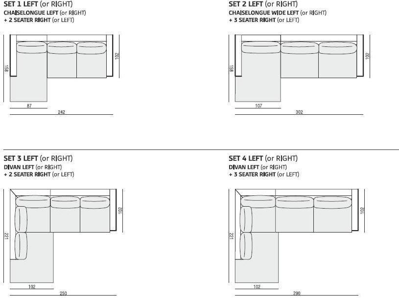 Sits Диван из ткани с шезлонгом Ronja sun-id-1405814 - Вид №8