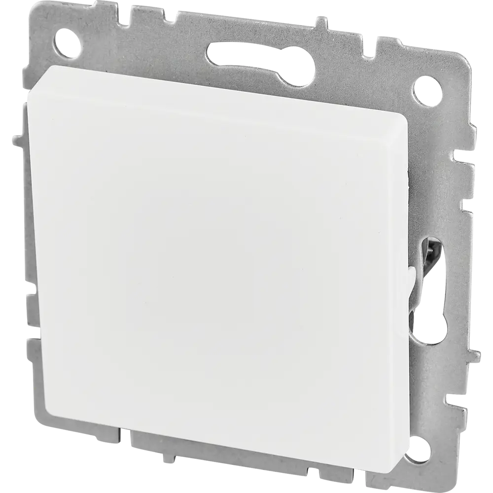 Проходной выключатель IEK Brite: матовый белый, 1 клавиша 87761703 STLM-1109585