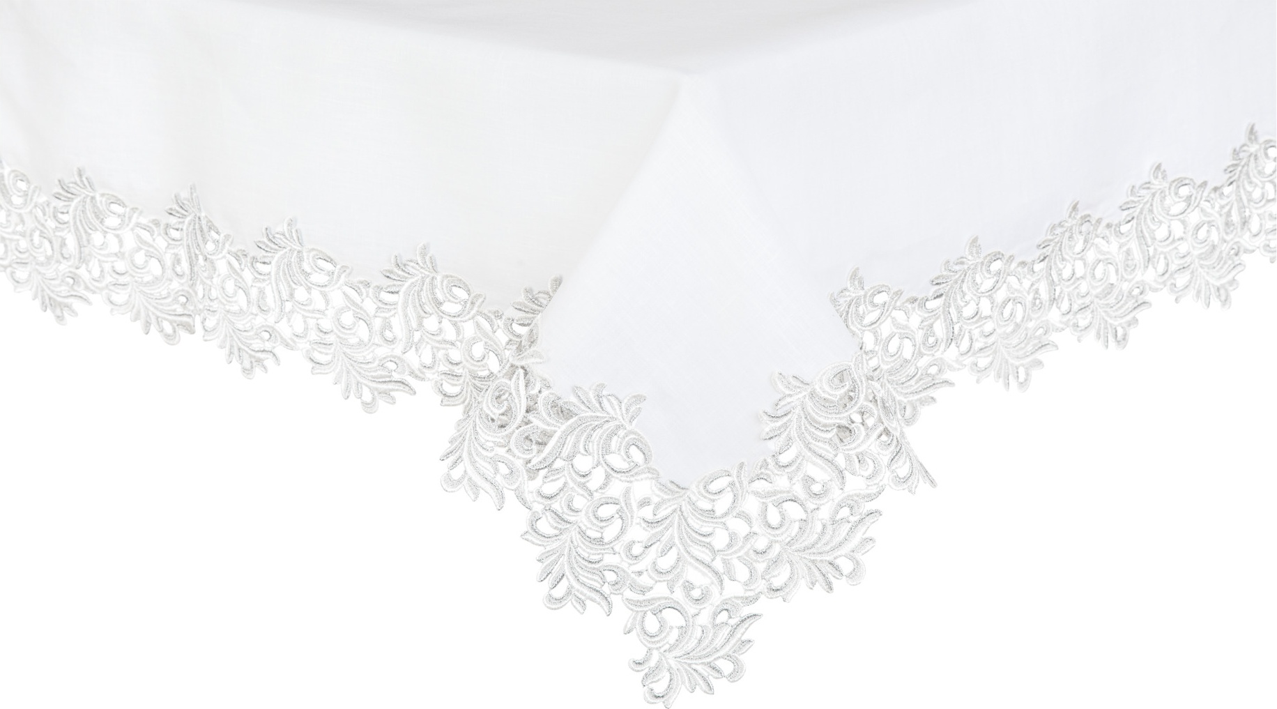 10618325 Weissfee Скатерть Weissfee "Гала Роял" 170х370см (шампань, серебро) Лён 