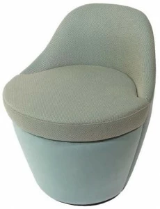 HUGUES CHEVALIER Вращающееся кресло из ткани Saint-germain