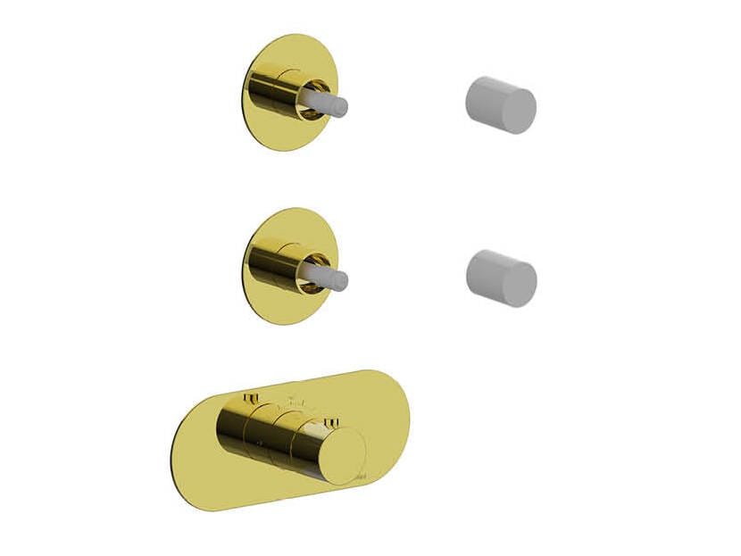 Термостатический смеситель для душа с 3 отверстиями Rubinetterie Frattini отдельная эстетика ARCH-00056277