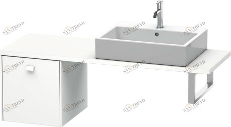 BR512101818 Brioso Шкафчик для компактной консоли Белый матовый, декор Duravit