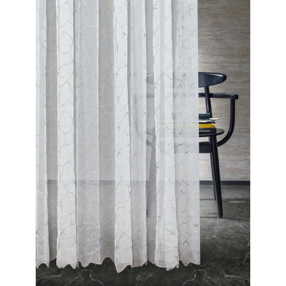 Тюль Santreyd 3596 V2 - воздушная сетка бежевого цвета для элегантных штор 89390568 STLM-1512045 - Вид №2