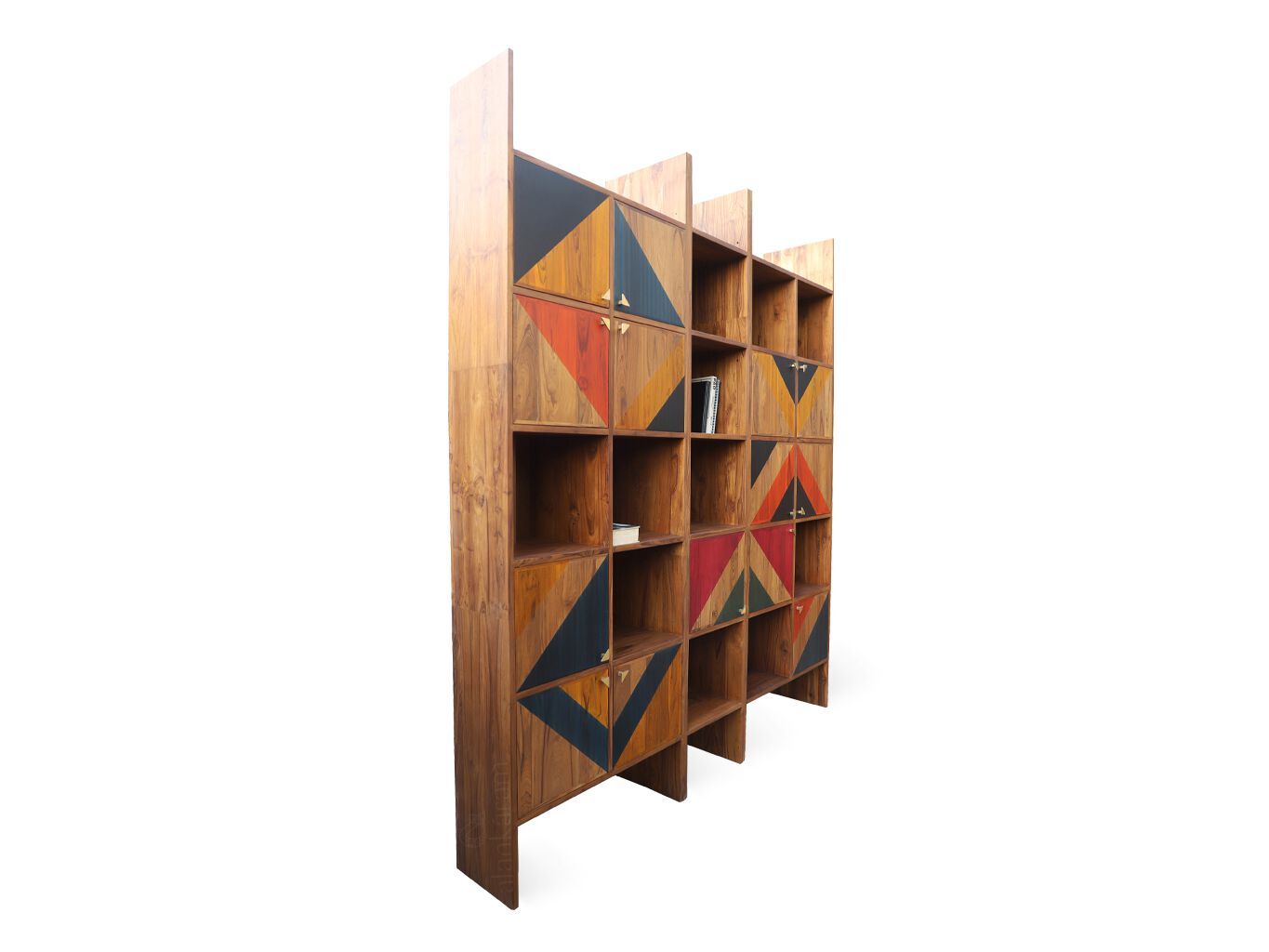 Отдельно стоящий книжный шкаф из тикового дерева Alankaram NELIO ARCH-00044262 - Вид №1