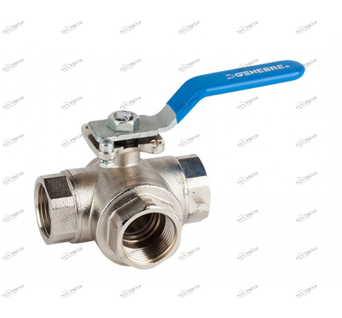 GENEBRE 3282e 06 3-ходовой шаровой кран для прямого монтажа. Тип "Т" 